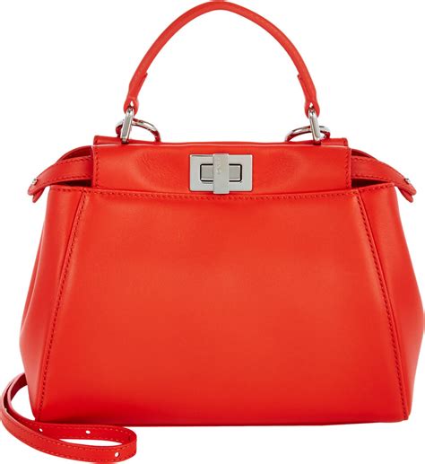 red fendi peekaboo bag|Fendi peekaboo bag price.